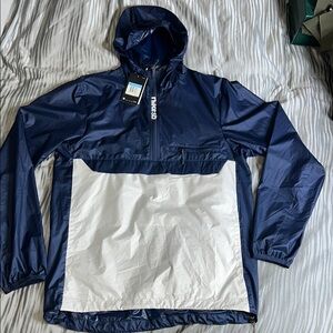 Nike Navy and White Windbreaker Jacket